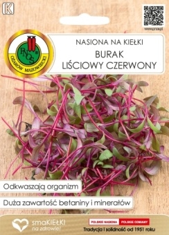 Nasiona na kiełki BURAK LIŚĆ.CZERWONY 10g