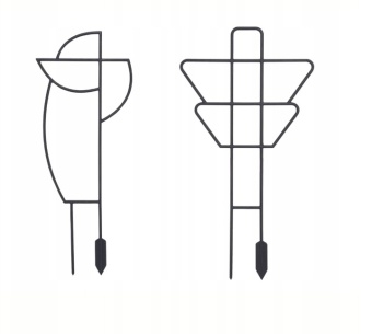 Lamela Podpórki do roślin geometryczne - czarny