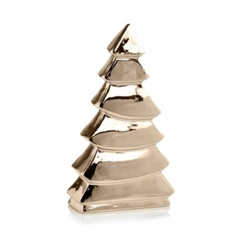 CHOINKA CERAMICZNA złota OZDOBA ŚWIĄTECZNA 23CM