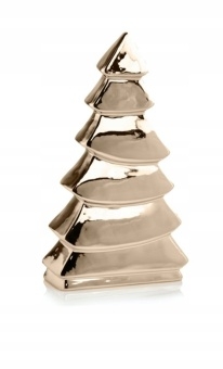 CHOINKA CERAMICZNA Złota OZDOBA ŚWIĄTECZNA 18 CM