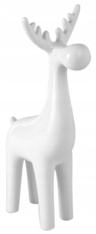 Renifer Biały Ozdoba Dekoracja Święta 16cm