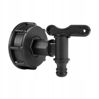 Przyłącze z zaworem do zbiornika mauzer 1000L na deszczówkę 60x6