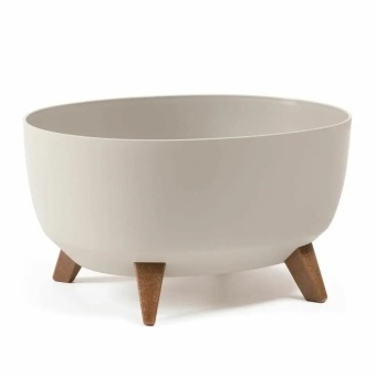 Doniczka tworzywo sztuczne beżowy Lamela 43 cm x 39,4 x 18,5 cm LAMELA