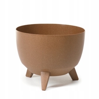 Doniczka tworzywo sztuczne naturalne drewno Lamela 29 cm x 29 x 23 cm