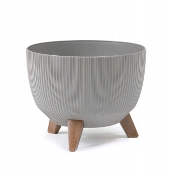 Donica misa ROMA JUMPER WOOD 290 eco szary karbowana LAMELA