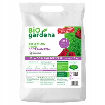 BiOgardena nawóz do trawników TRAWY organiczny EKO granulat 10kg na 200m2