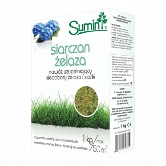 SIARCZAN ŻELAZA 1kg zwalcza mech w trawie chlorozę szybkie działanie SUMIN